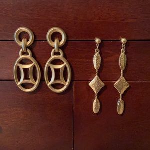 Trifari and Monet Drop earrings